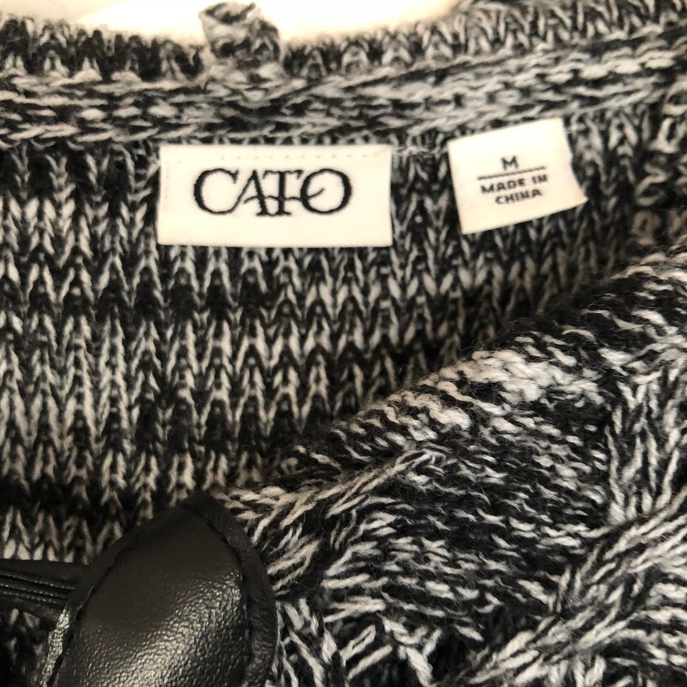 Cardigan with hood.